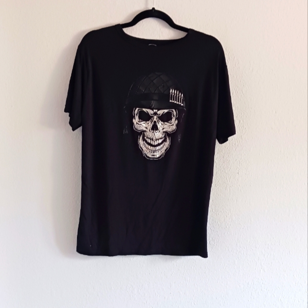 Silver Skeleton head Men Shirt